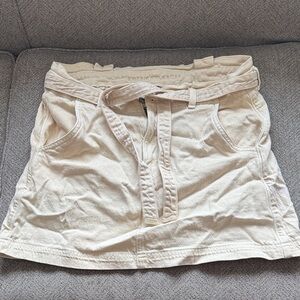 American Eagle Outfitters Cream Mini Skirt